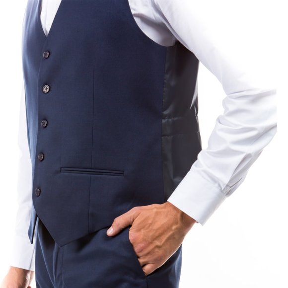 ZeGarie Tailored Fit Suit Separates Vest, Navy (Tailored to Move and Flex) - Picture 4 of 4